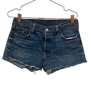 Levi’s 501 dark denim shorts.